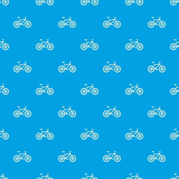 Fahrradmuster nahtlos blau — Stockvektor