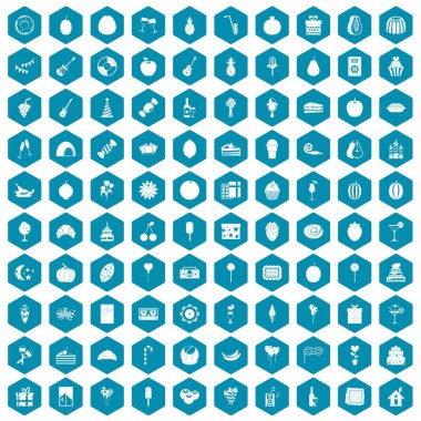 100 meyve simgeler sapphirine mor parti