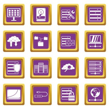 Veritabanı simgeler mor ayarla