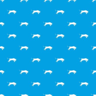 Boğa desen kesintisiz mavi