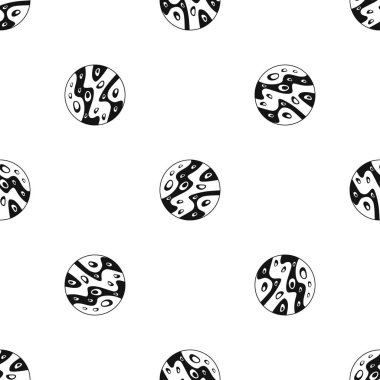 Ay desen sorunsuz siyah