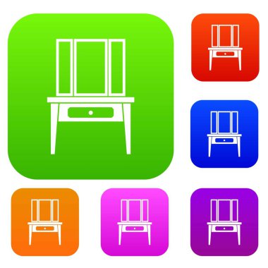 Soyunma konsol, iskele-cam basit tarzı üzerinde beyaz arka plan vektör illüstrasyon izole