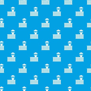Hapishane kule desen kesintisiz mavi