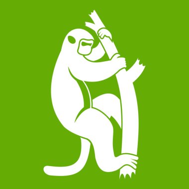 Yeşil bir ağaç simgesine makak