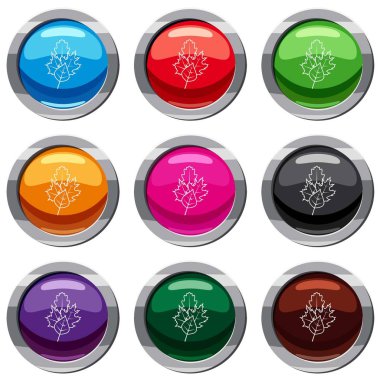 Yaprakları 9 koleksiyonu ayarla