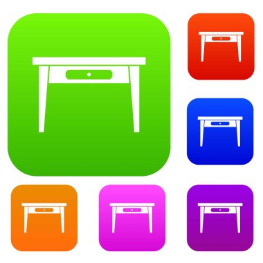 Ahşap masa koleksiyonu ayarla