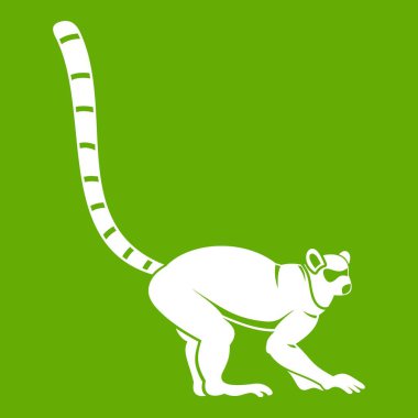 Lemur maymun simgesi yeşil