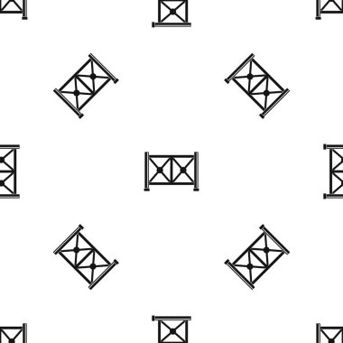 Metal çit desen sorunsuz siyah