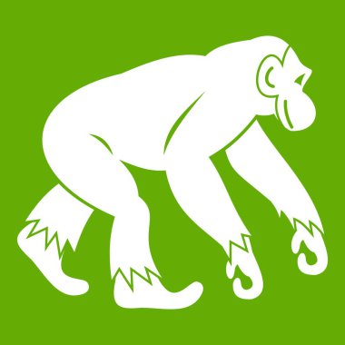 Maymun ayakta simgesi yeşil