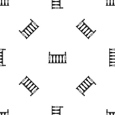 Korkuluk desen sorunsuz siyah