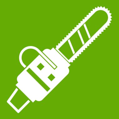 Benzinli testere simgesi yeşil güç