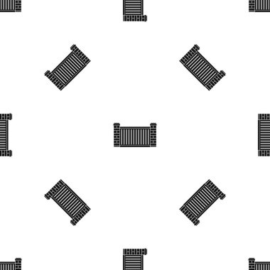 Ev çit desen sorunsuz siyah