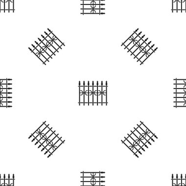 Park çit desen sorunsuz siyah