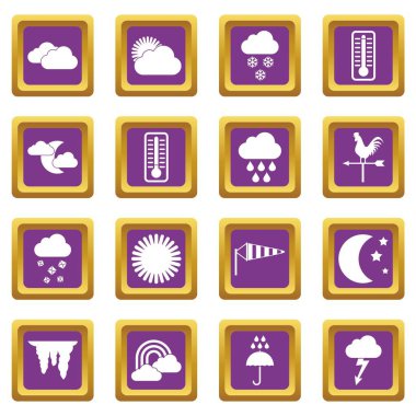 Hava simgeleri mor ayarla