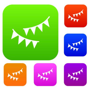 Tatil küme koleksiyon bayraklar