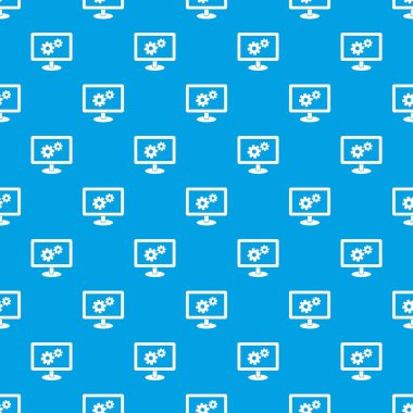 Monitör ayarları desen kesintisiz mavi