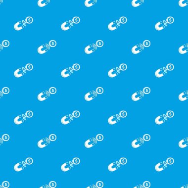 Madeni para desen kesintisiz mavi ile mıknatıs