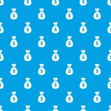 Dolar desen kesintisiz mavi ile çanta