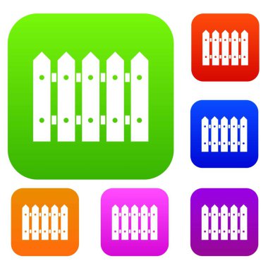 Ahşap çit koleksiyonu ayarla