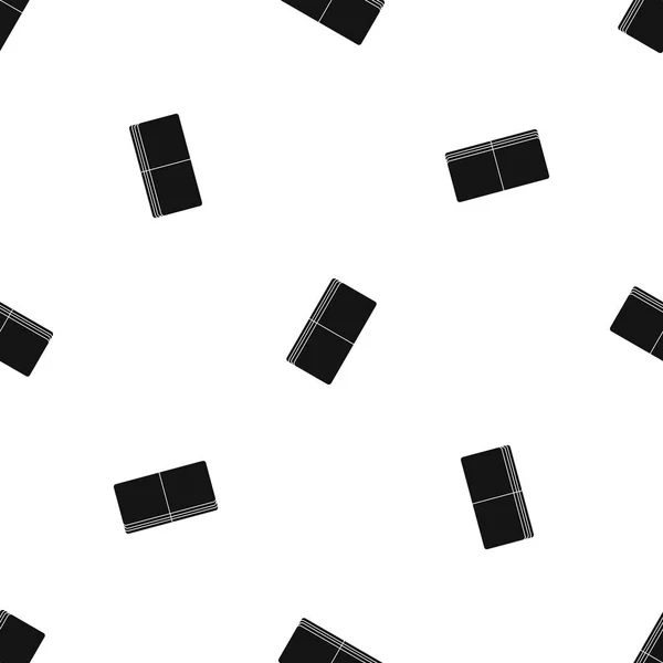 지우개 패턴 완벽 한 블랙 — 스톡 벡터
