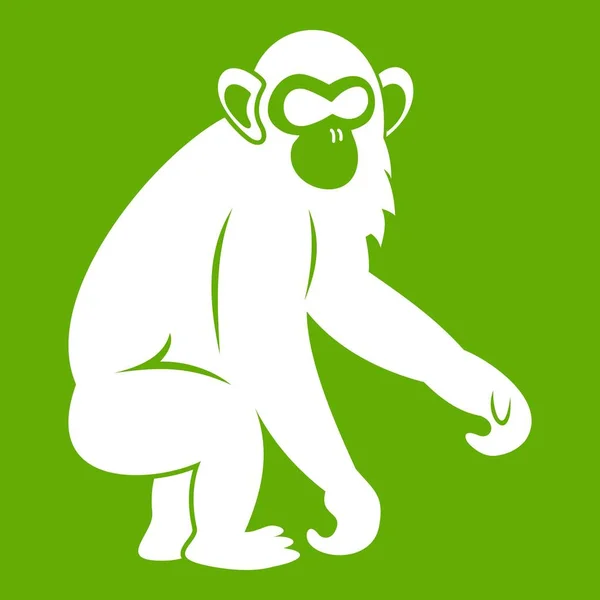 Makak ikona zelená — Stockový vektor