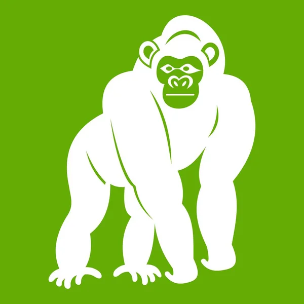Icône Bonobo vert — Image vectorielle