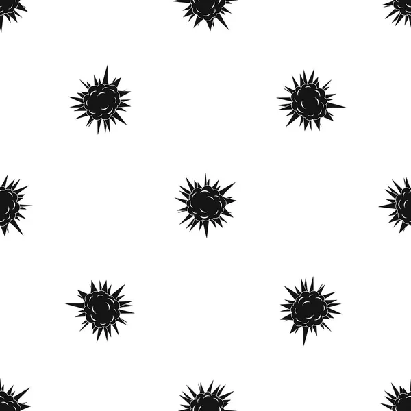 Verschrikkelijke explosie patroon naadloos zwart — Stockvector