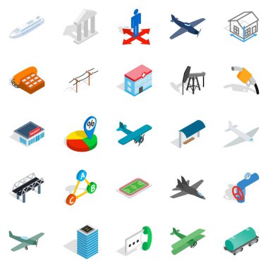 Perfecting Icons set, izometrik stili