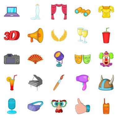 Tezahürat Icons set, karikatür tarzı