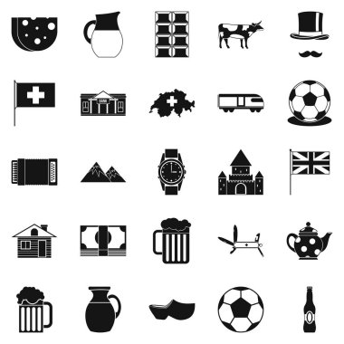 İsviçre Icons set, basit tarzı