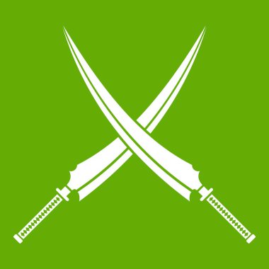 Samuray kılıç simgesi yeşil