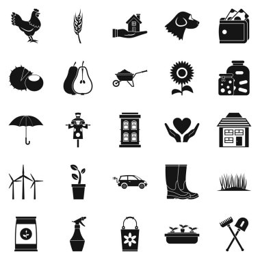 Grange Icons set, basit tarzı