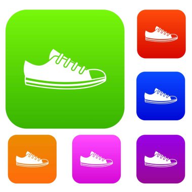 Tuval sneaker koleksiyonu ayarla