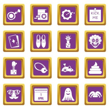 Nisan bir gün simgeler mor ayarla