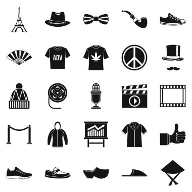 T-shirt Icons set, basit tarzı