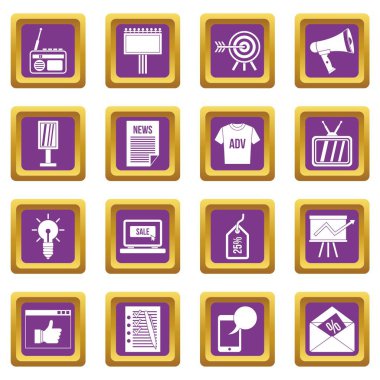 Reklam simgeler mor ayarla