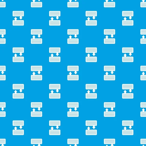 Blocs infographiques avec motif flèches bleu sans couture — Image vectorielle