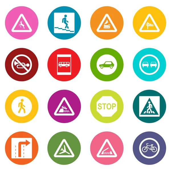 Yol işareti ayarla simgeleri çok renk ayarla