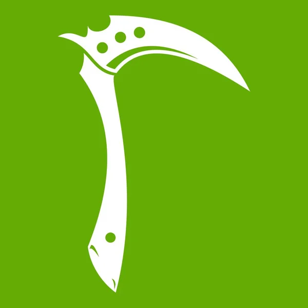 Kama weapon icon green — Stock Vector