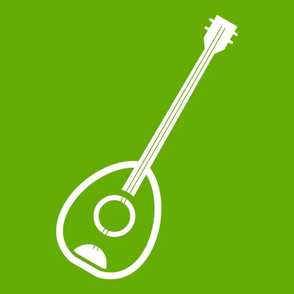 Saz icona dello strumento musicale turco verde — Vettoriale Stock