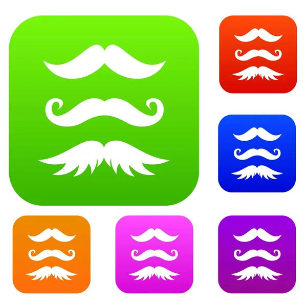 Collection de jeu de moustaches — Image vectorielle