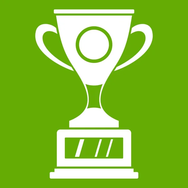 Winnaar Beker pictogram groen — Stockvector