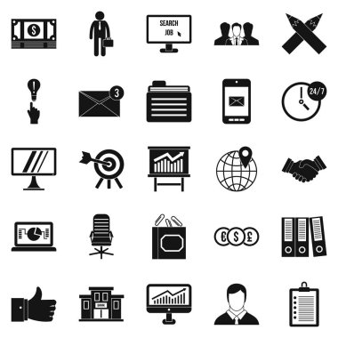 Benzin Icons set, basit tarzı