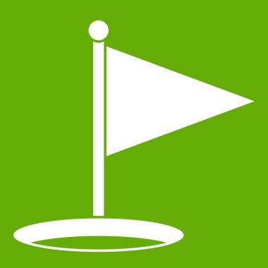 Golf bayrak simgesi yeşil