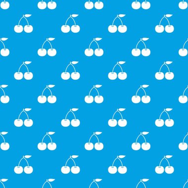 Kiraz desen kesintisiz mavi