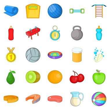 Kasları Icons set, karikatür tarzı