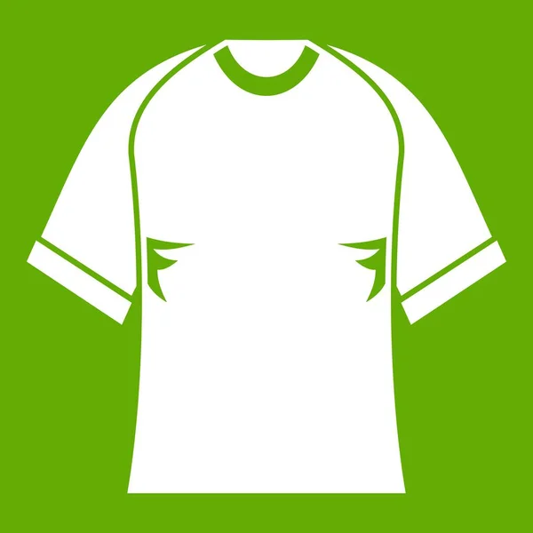 Raglan t-shirt pictogram groen — Stockvector