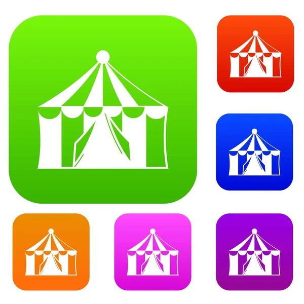 Ensemble de tente cirque collection — Image vectorielle