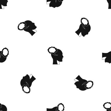 Konuşma balonu insan baş model sorunsuz siyah