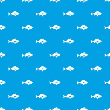 Kesintisiz mavi balık desen
